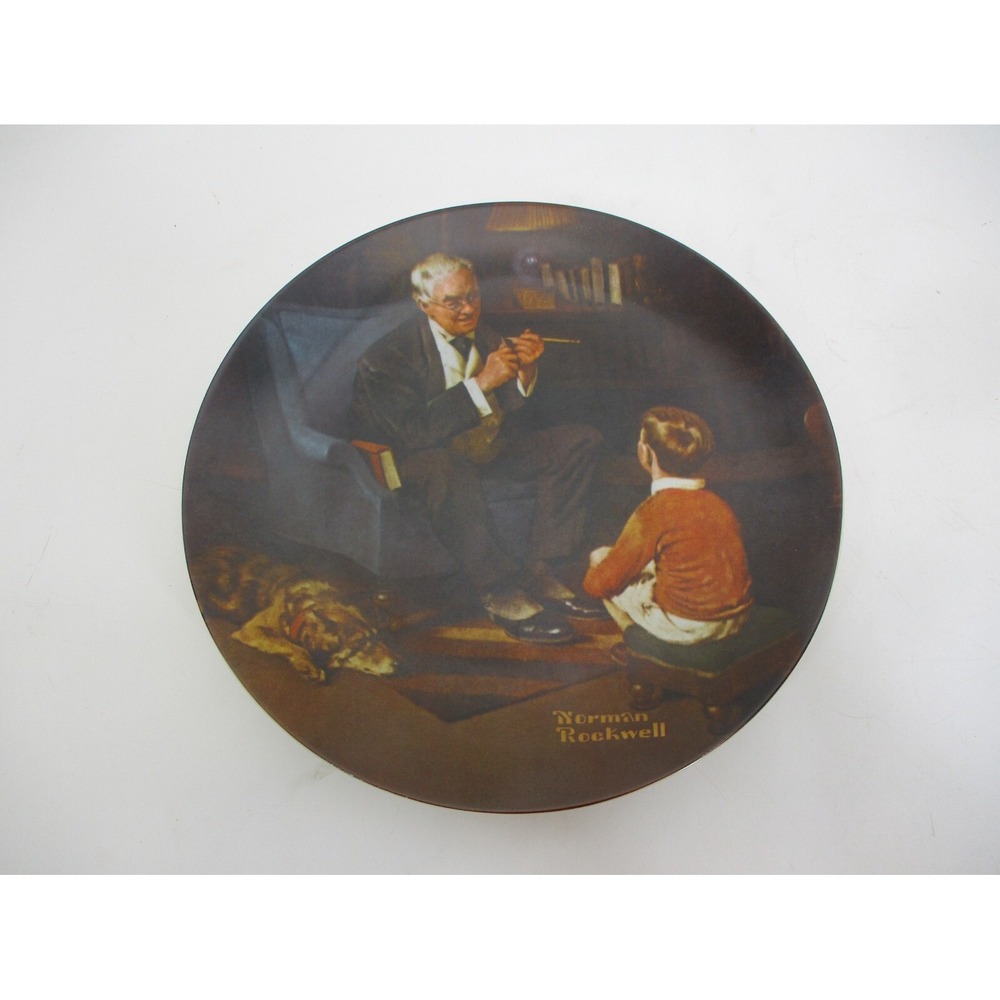 Norman Rockwell Vintage 1982 Collector Plate The Tycoon Knowles Limited Edition
